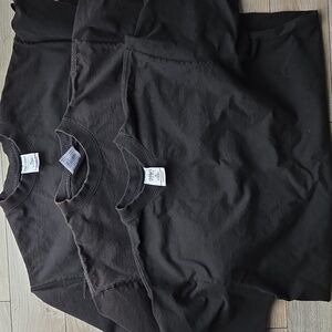 Shaka Wear XL Men's Black Short Sleeve BLACK T-Shirt Bundle Lot